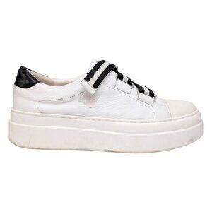 Silent D Alodde Sneakers Womens White Leather 2" Platform Cushioned Shoes Size 8